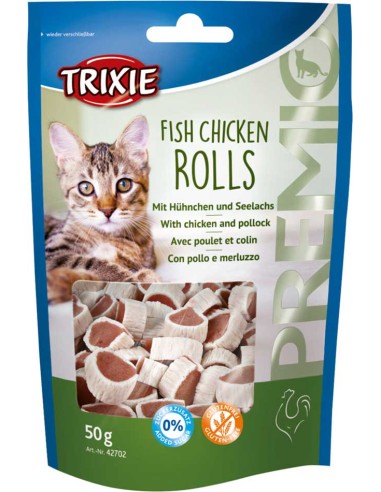 Snack para gatos de pollo y merluza, Trixie