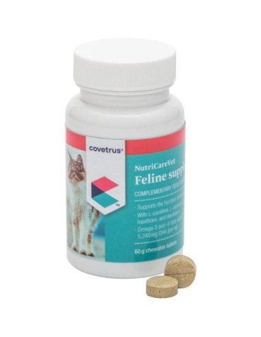 NutriCareVet Suplemento cardiaco para gatos 80 comprimidos, Covetrus