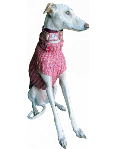 Jersey artesanal para galgo rosa