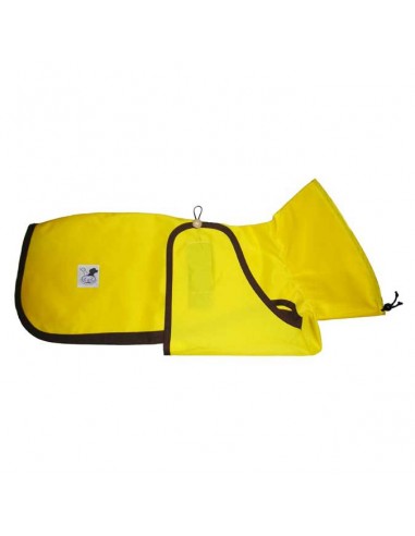 Impermeable para whippet color amarillo