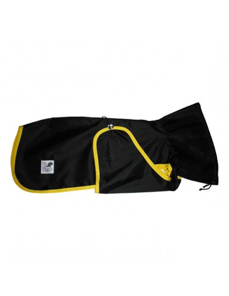 Impermeable para whippet color negro