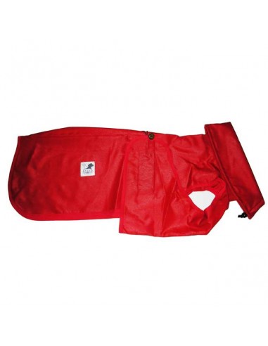 Impermeable para whippet color rojo