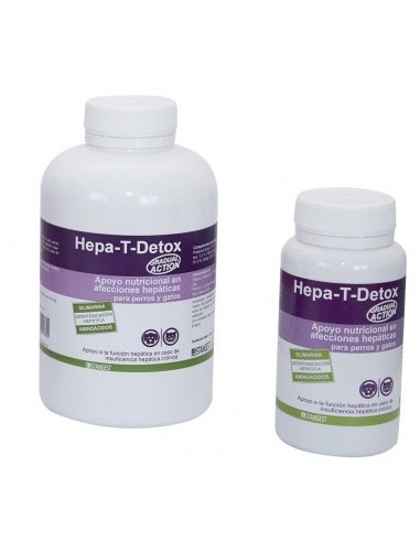 HEPA T DETOX suplemento nutricional para afecciones hepáticas en perros y gatos