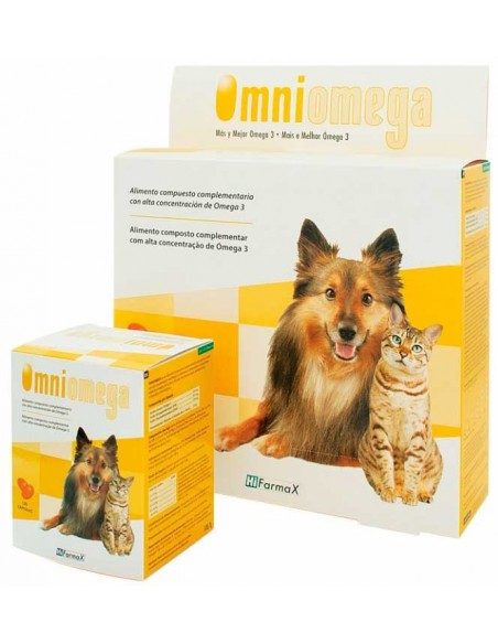 OMNIOMEGA Suplemento alimenticio Omega 3 para perros y gatos