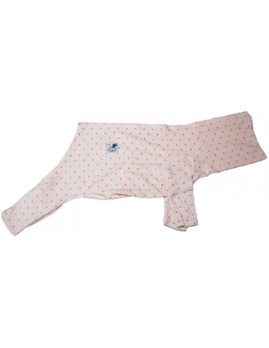 Pijama para perro de felpa rosa palo
